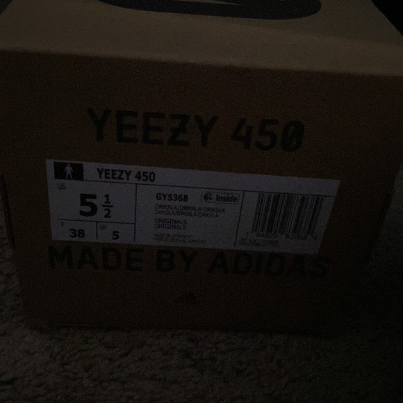 Yeezy 450 dark slate (Black) SIZE 5 1/2 IN MEN - Picture 2 of 10